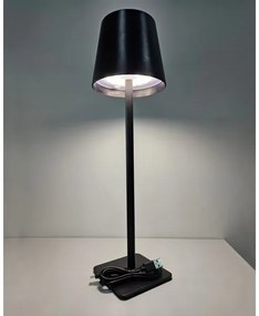 Lampada da tavolo LED dimmerabile touch 5W 5V USB 1200mAh nera