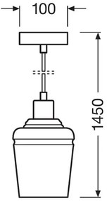 Ledvance - Lampada a sospensione JAR 1xE27/40W/230V arancio