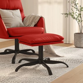 Poggiapiedi Rosso Vino 60x60x36 Cm İn Similpelle /