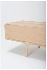 Cassettiera TV in rovere massiccio con 2 cassetti Fawn - Gazzda