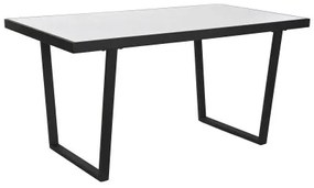 Tavolo da Pranzo Home ESPRIT Bianco Nero Metallo 150 x 80 x 75 cm