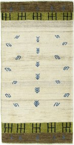 Gabbeh Tappeto persiano 70x130 Beige (Iran) Annodato A Mano