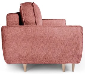 Divano letto rosso in tessuto bouclé 215 cm Patti - Bonami Selection