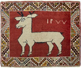 Shiraz Tappeto persiano 70x80 Rosso (Iran) Annodato A Mano