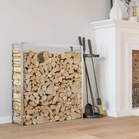 Portalegna 110x28x116 Cm İn Acciaio Inossidabile /