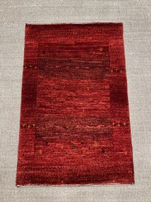 Loribaft Tappeto 90x60 Rosso (Iran) Annodato A Mano