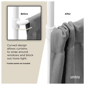 Telaio divisorio per tende bianco in acciaio Anywhere – Umbra