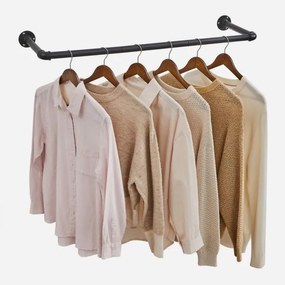 Set di 2 appendiabiti da parete per grucce LINEA, nero