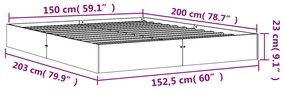 Giroletto Marrone Cera 150x200 cm in Legno Massello di Pino