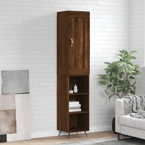 Credenza Rovere Marrone 34,5x34x180 Cm İn Legno Multistrato /