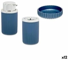 Set da Bagno Azzurro Plastica (12 Unità)