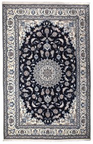 Nain Tappeto 310x200 Blu (Iran) Annodato A Mano
