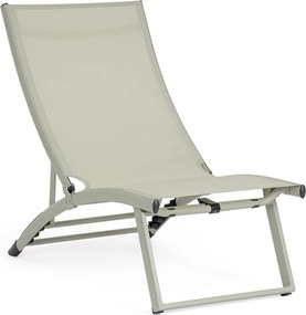 Sdraio da giardino grigio tortora in metallo regolabile/pieghevole Taylor – Bizzotto