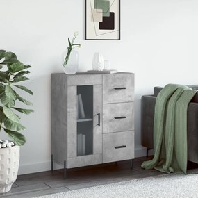 Credenza Grigio Cemento 69,5x34x90 Cm İn Legno Multistrato /