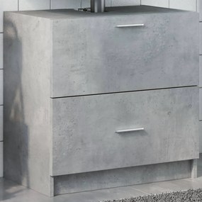 Mobile Lavabo Grigio Cemento 59x37x59 Cm İn Truciolare /