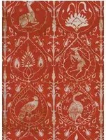 Mindthegap Carta da parati Hunters Tapestry - Red/ Taupe