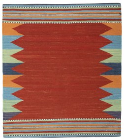 Kilim Tappeto persiano 90 x 100 Rosso (Iran) Tessuto A Mano