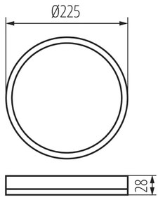 Kanlux 31513 - plafoniera LED AZPO LED/11,8W/230V Ø 22,5 cm IP54 nera