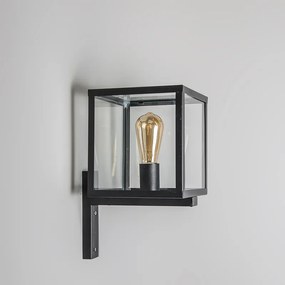 Lampada da parete quadrata industriale nera IP23 - Rotterdam
