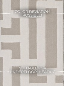 Passatoia grigia/color crema 80x240 cm Perles Onyx – Elle Decoration