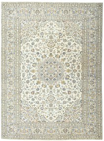 Kashan Tappeto 400x290 Beige (Iran) Annodato A Mano