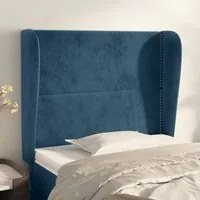 Testiera ad Orecchio Blu Scuro 83x23x118/128 cm in Velluto 3117850