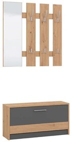ADDIE - mobile ingresso appendiabiti moderno minimal in legno