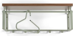 Attaccapanni da parete marrone/verde polveroso in metallo con scaffale 70 cm Rex – Spinder Design