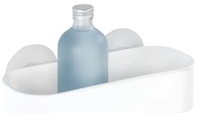 WENKO 21824100-Mensola OSIMO plastica 27x12 cm bianco/trasparente