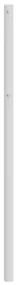 Testiera in metallo bianco 107 cm