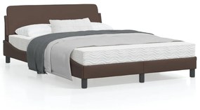 Giroletto Con Testiera Marrone 140x190 Cm İn Similpelle /