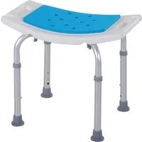 EasyComfort Sgabello per Doccia da Bagno in Lega di Alluminio e Plastica Antiscivolo, Altezza Regolabile 6 Livelli 39-52cm