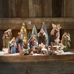 LOBERON Set di 11 statuine per il presepe Christi