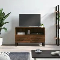 Mobile Porta TV Rovere Marrone 80x36x50 cm in Legno Multistrato 829003