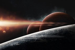 Carta da parati – Pianeti nella galassia