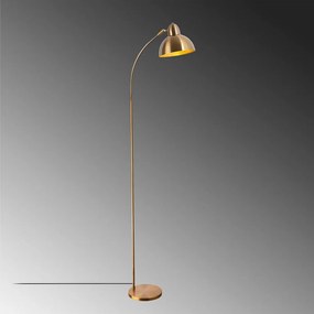Lampada da terra color ottone con paralume in metallo (altezza totale 162 cm) Varzan – Opviq lights