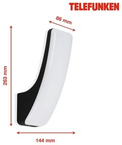 Telefunken 311605TF - Applique a LED da esterno LED/15W/230V IP44 nero
