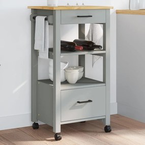 Carrello Da Cucina Monza 48x40x90 Cm İn Legno Massello Di Pino /