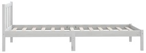 Giroletto bianco in legno massello di pino 90x200 cm