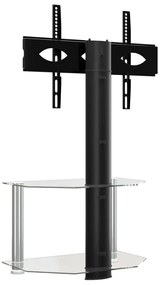 Supporto tv angolare 2 livelli per 32-70 pollici nero e argento