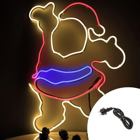 Babbo Natale luminoso da 60cm 480 Led Neon Flex Multicolore da esterno Wisdom