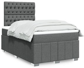 Giroletto A Molle Con Materasso Grigio Scuro 120x190cm Tessuto /