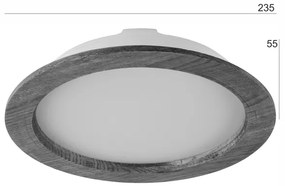 Lampada LED da incasso WOODY SPOT LED/23,5W/230V 4000K ciliegio ø 23,5 cm