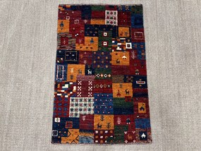 Loribaft Tappeto 60 x 90 Rosso (Iran) Annodato A Mano