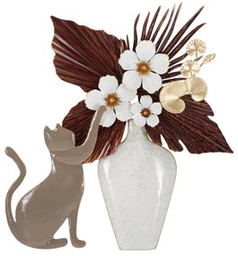 Decorazione da parete in metallo 55x60 cm Cat - Mauro Ferretti