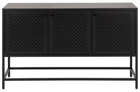 Cassettiera bassa nera in metallo 125x75 cm Newcastle - Actona