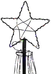 Lampada da terra natalizia albero nero 150 cm incl. LED RGB con timer IP44 - Ugoku