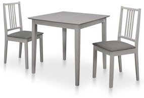 Set Da Pranzo 3 Pz İn Mdf Grigio /