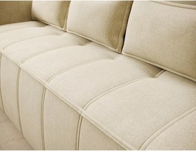 Divano beige allungabile/con contenitore e rivestimento in velluto 242 cm Weltton – ELTAP