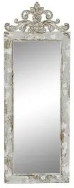 Specchio da parete DKD Home Decor Bianco Abete Specchio Legno MDF 39 x 3 x 108 cm